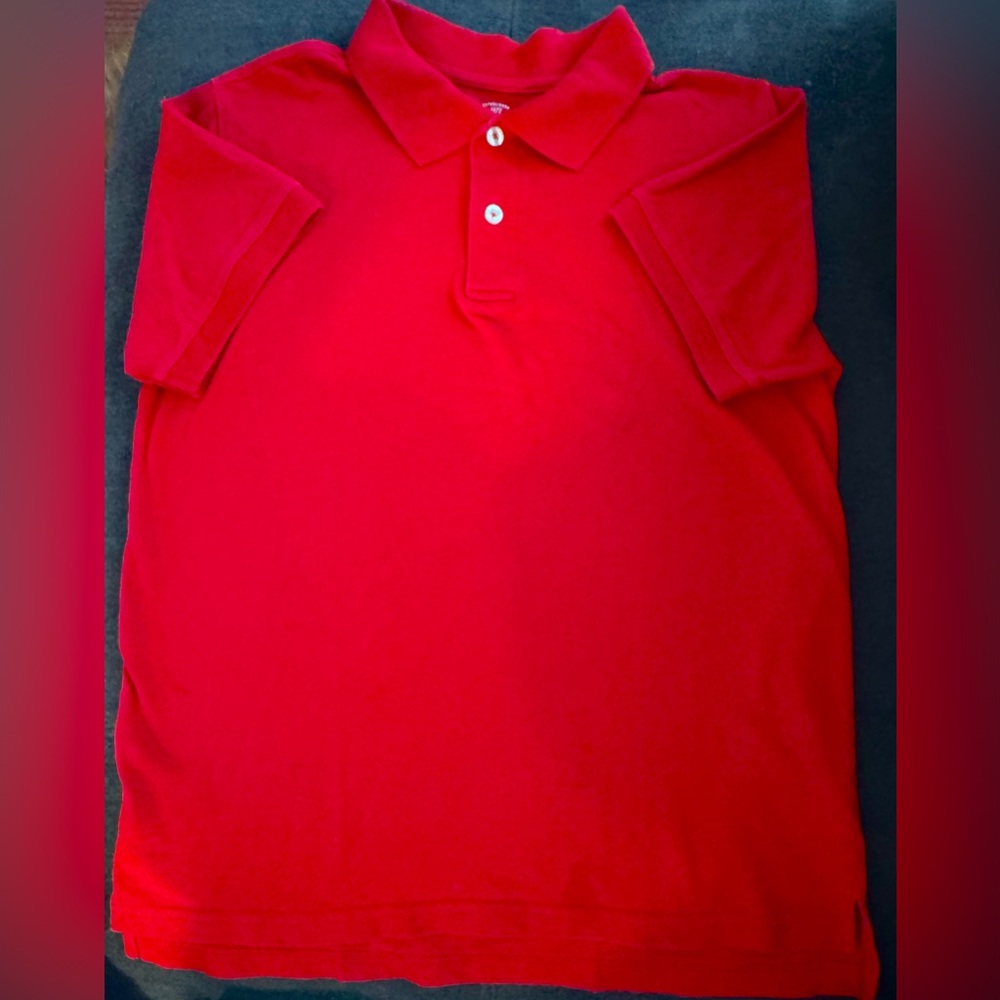 Faded Glory Vibrant Red Cotton Polo
